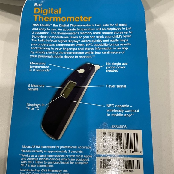 CVS Ear Digital Thermometer NWT - Picture 2 of 2